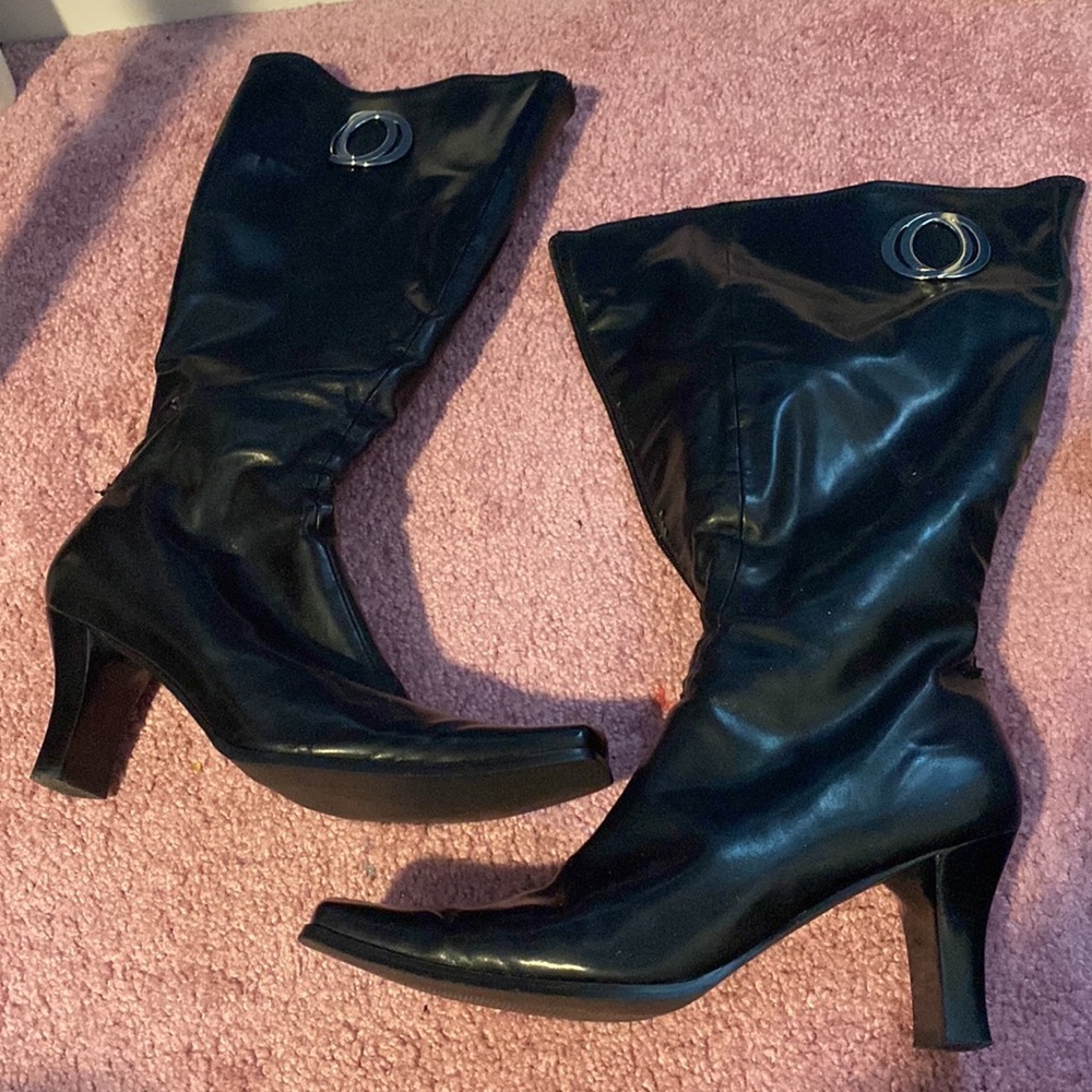 Leather Calf High Boots